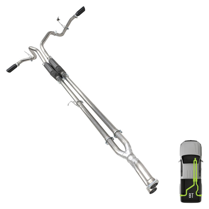 Ford, 2011-2016, 6.2L - Bolt-on, MPI Exhaust Cat-Back Dual Exhaust Kits
