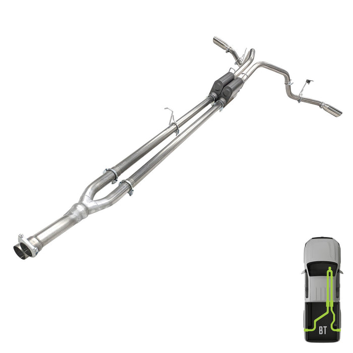 Ford, 2011-2016, 6.2L - Bolt-on, MPI Exhaust Cat-Back Dual Exhaust Kits