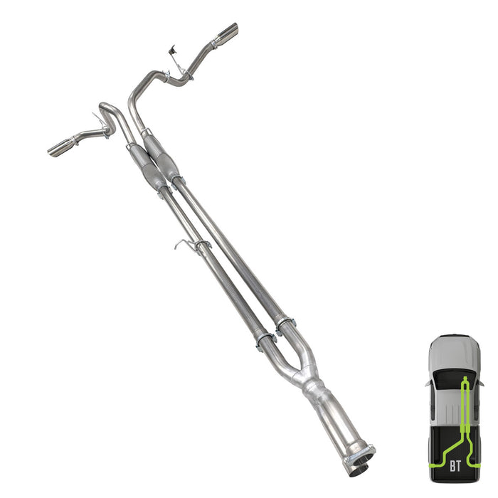 Ford, 2011-2016, 6.2L - Bolt-on, MPI Exhaust Cat-Back Dual Exhaust Kits