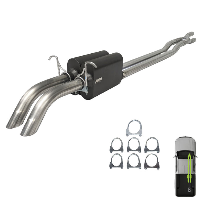 Ford, 2017-2025, 6.2L, 6.8L, 7.3L - MPI Bullnoze Exhaust Series