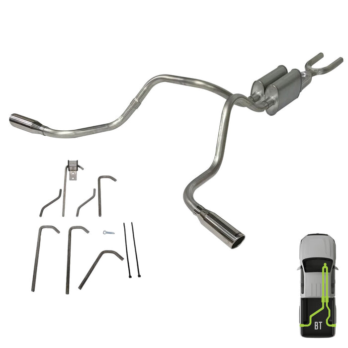 GMC/Chevy, 2001-2006, 8.1L, Weld/On - Truck Cat-Back Dual Exhaust Kits