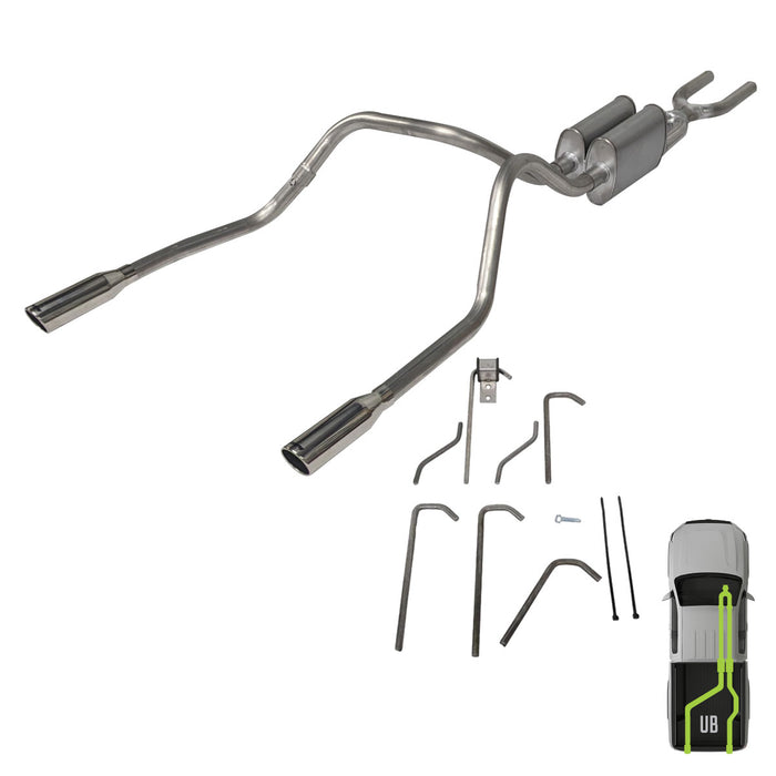 GMC/Chevy, 2001-2006, 8.1L, Weld/On - Truck Cat-Back Dual Exhaust Kits
