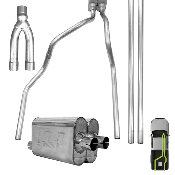 GMC/Chevy, 2019-2024, 6.2L ZR2/AT4X Stainless - MPI Exhaust Cat-Back Dual Stainless Kits