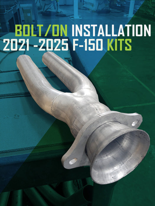 Ford, 2021-2025, Ecoboost - Stainless - MPI Exhaust Cat-Back Dual Stainless Kit