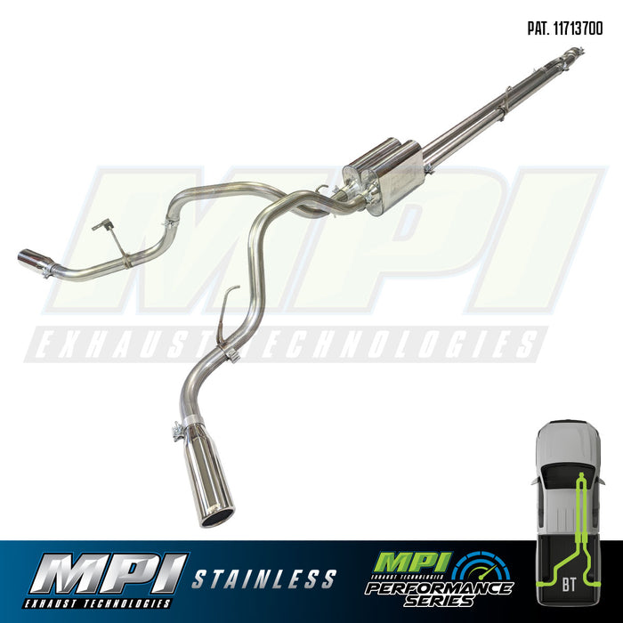 Ford, 2011-2024, Eco Boost, Stainless - MPI Exhaust Cat-Back Dual Stainless Kits