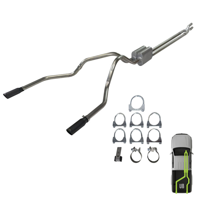 Ford, 2010-2016, 6.2L - Clamp-on, MPI Exhaust Cat-Back Dual Exhaust Kits