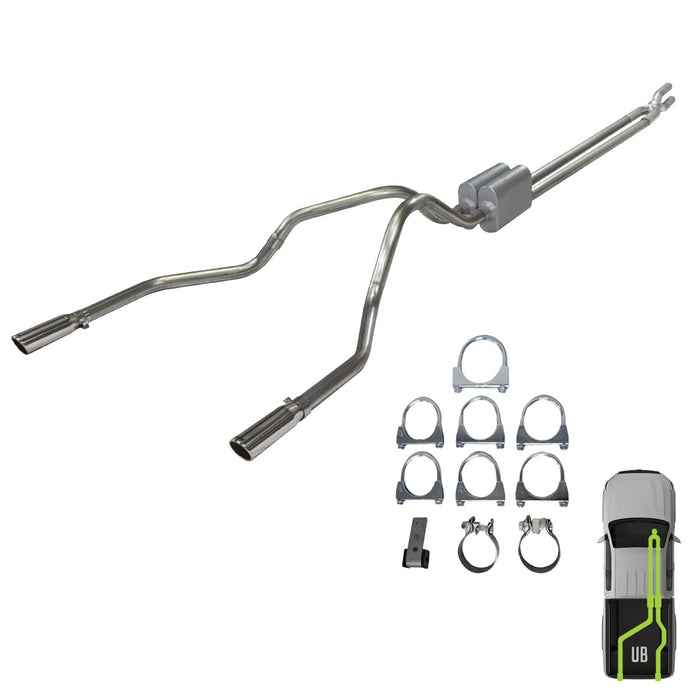 Ford, 2010-2016, 6.2L - Clamp-on, MPI Exhaust Cat-Back Dual Exhaust Kits