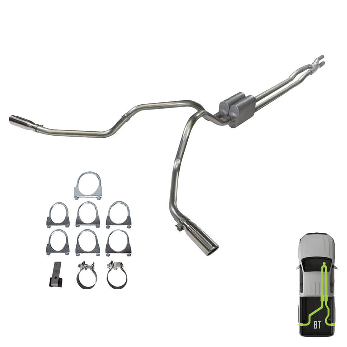 Ford, 2017-2024, 6.2L, 6.8L, 7.3L, Clamp/On - MPI Exhaust Cat-Back Dual Exhaust Kits