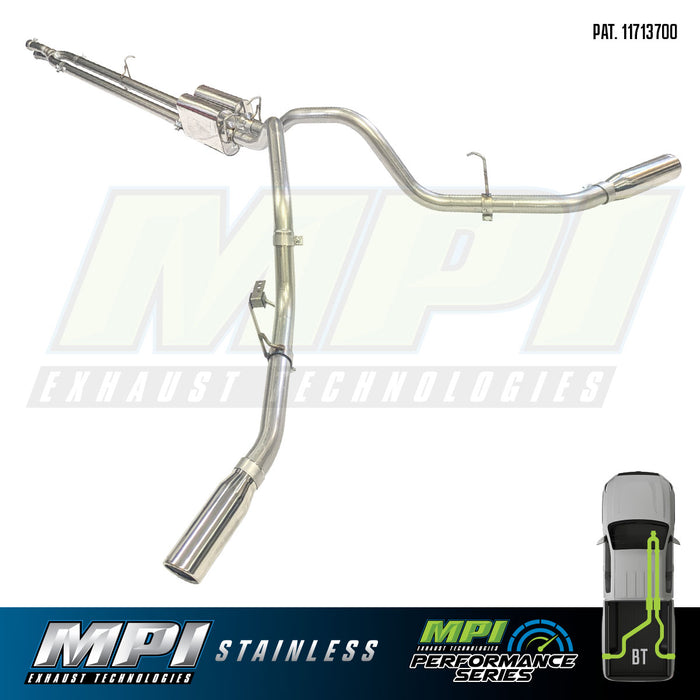 Ford, 2011 - 2016, 6.2L,  Stainless - MPI Exhaust Cat-Back Dual Stainless Kits