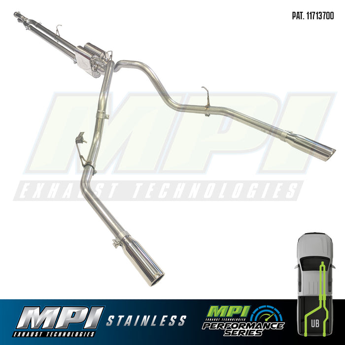 Ford, 2011 - 2016, 6.2L,  Stainless - MPI Exhaust Cat-Back Dual Stainless Kits