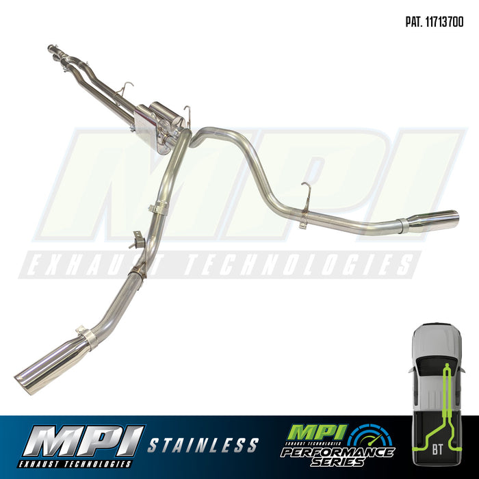 Ford, 2017-2024, 6.2L-7.3L - Stainless - MPI Exhaust Cat-Back Dual Stainless Kits