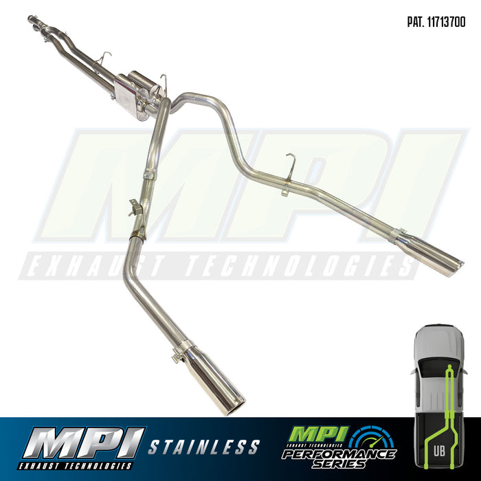 Ford, 2017-2024, 6.2L-7.3L - Stainless - MPI Exhaust Cat-Back Dual Stainless Kits