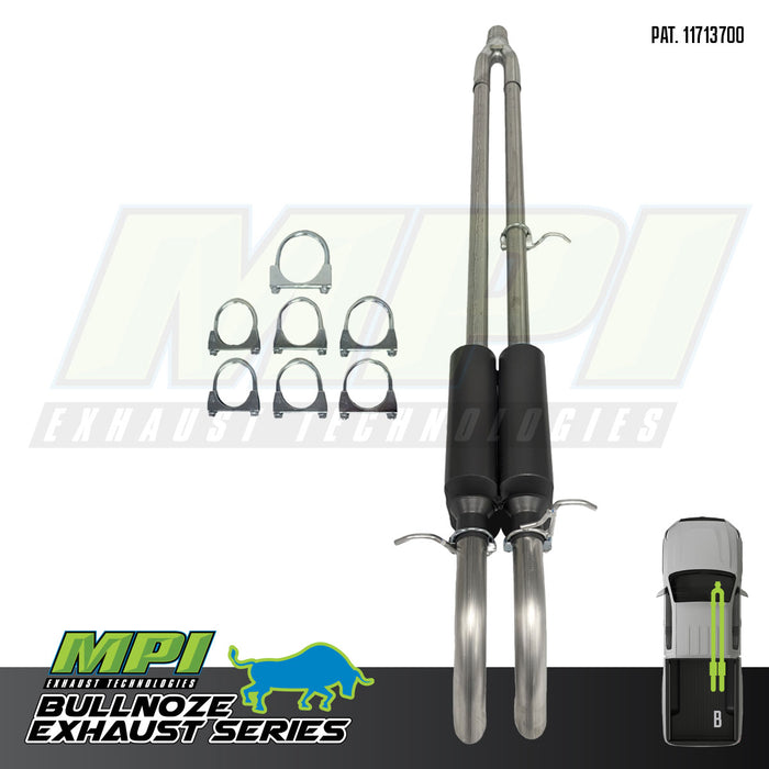 Toyota Tacoma, 2005-2023, V6 - MPI Bullnoze Exhaust Series