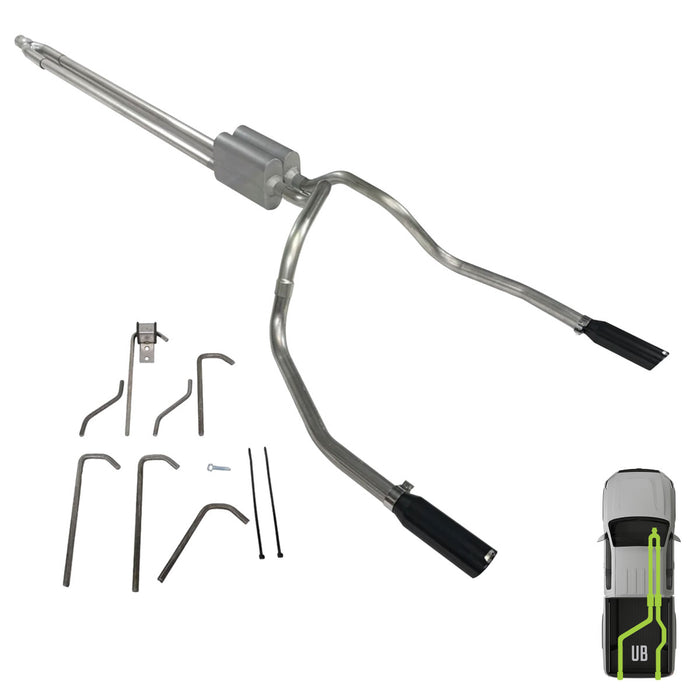 GMC/Chevy, 2014-2023, 6.0L & 6.2L, Weld/On - Truck Cat-Back Dual Exhaust Kits