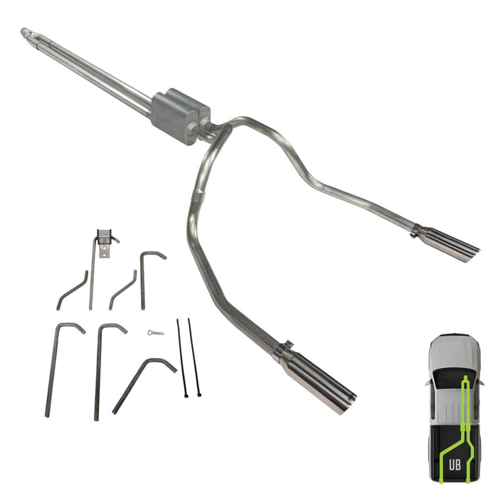 GMC/Chevy, 2014-2023, 6.0L & 6.2L, Weld/On - Truck Cat-Back Dual Exhaust Kits