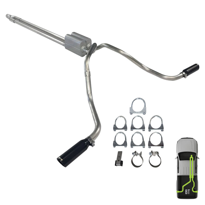 GMC/Chevy, 2007 - 2011, 6.0L Clamp/On - Truck Cat-Back Dual Exhaust Kits