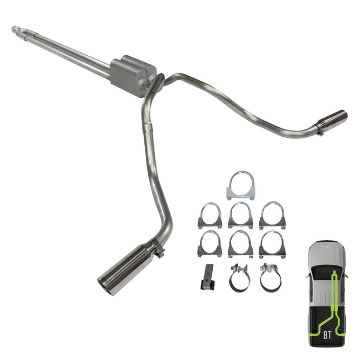 GMC/Chevy, 2007 - 2011, 6.0L Clamp/On - Truck Cat-Back Dual Exhaust Kits