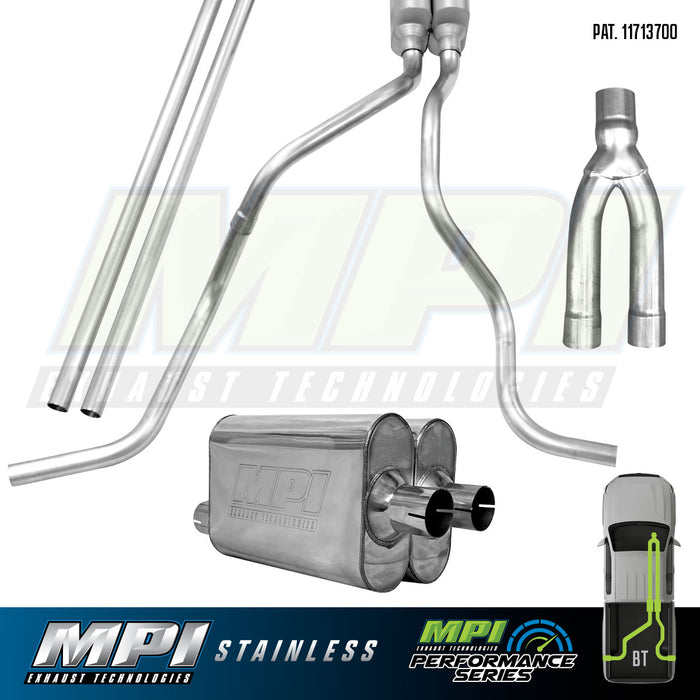 GMC/Chevy, 2019-2024, 6.2L, Stainless - MPI Exhaust Cat-Back Dual Stainless Kits