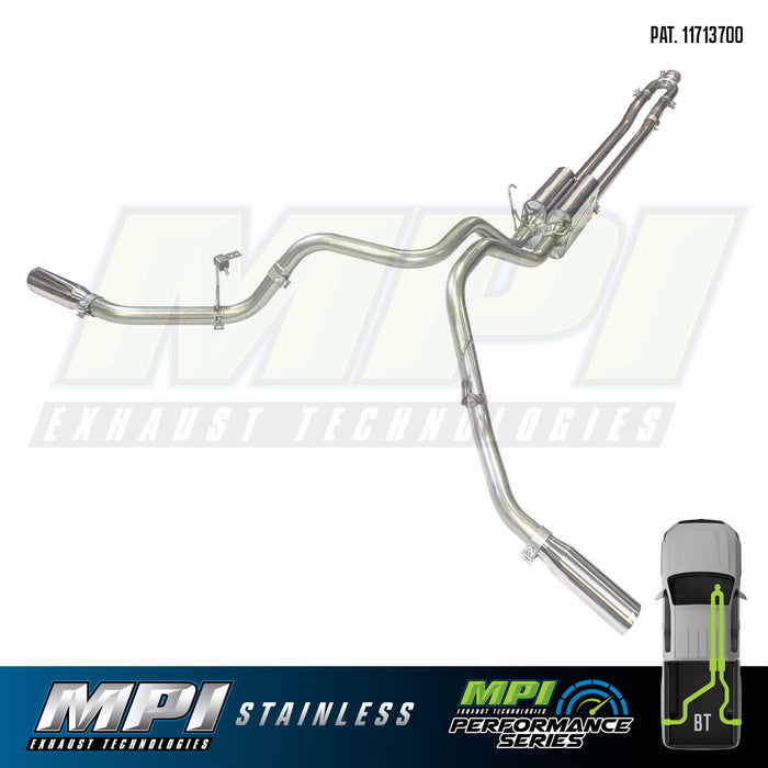 RAM, 2011-2024, 5.7L HD, Stainless - MPI Exhaust Cat-Back Dual Stainless Kits