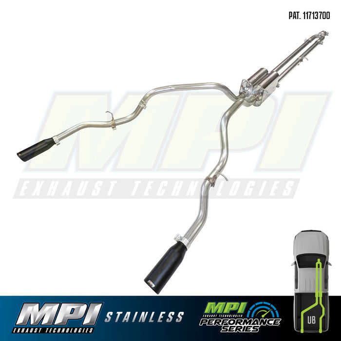 RAM, 2019-2024, 5.7L, Stainless - MPI Exhaust Cat-Back Dual Stainless Kits