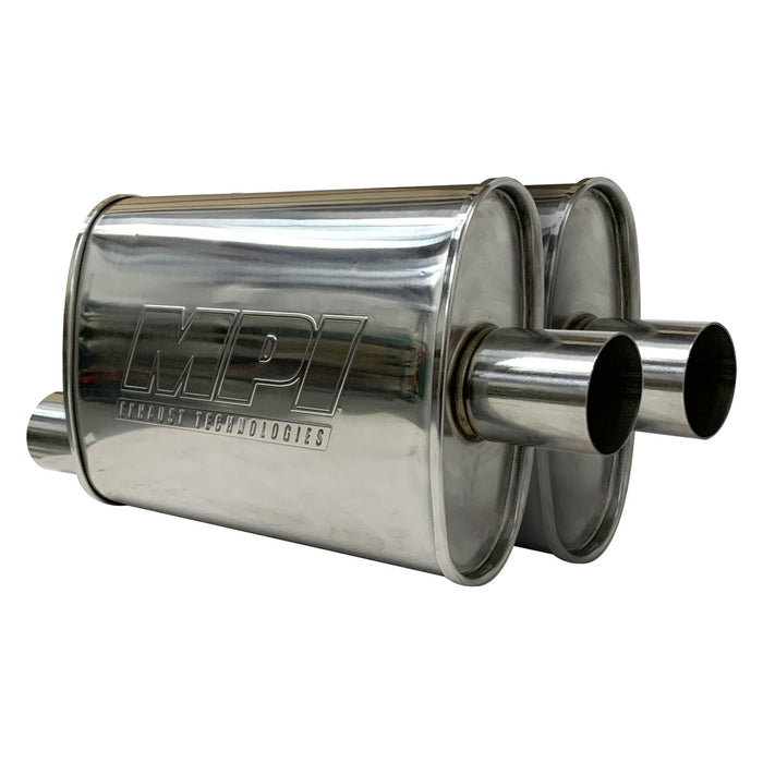 MPI Turbo Series Mufflers - Stainless - Clamp On