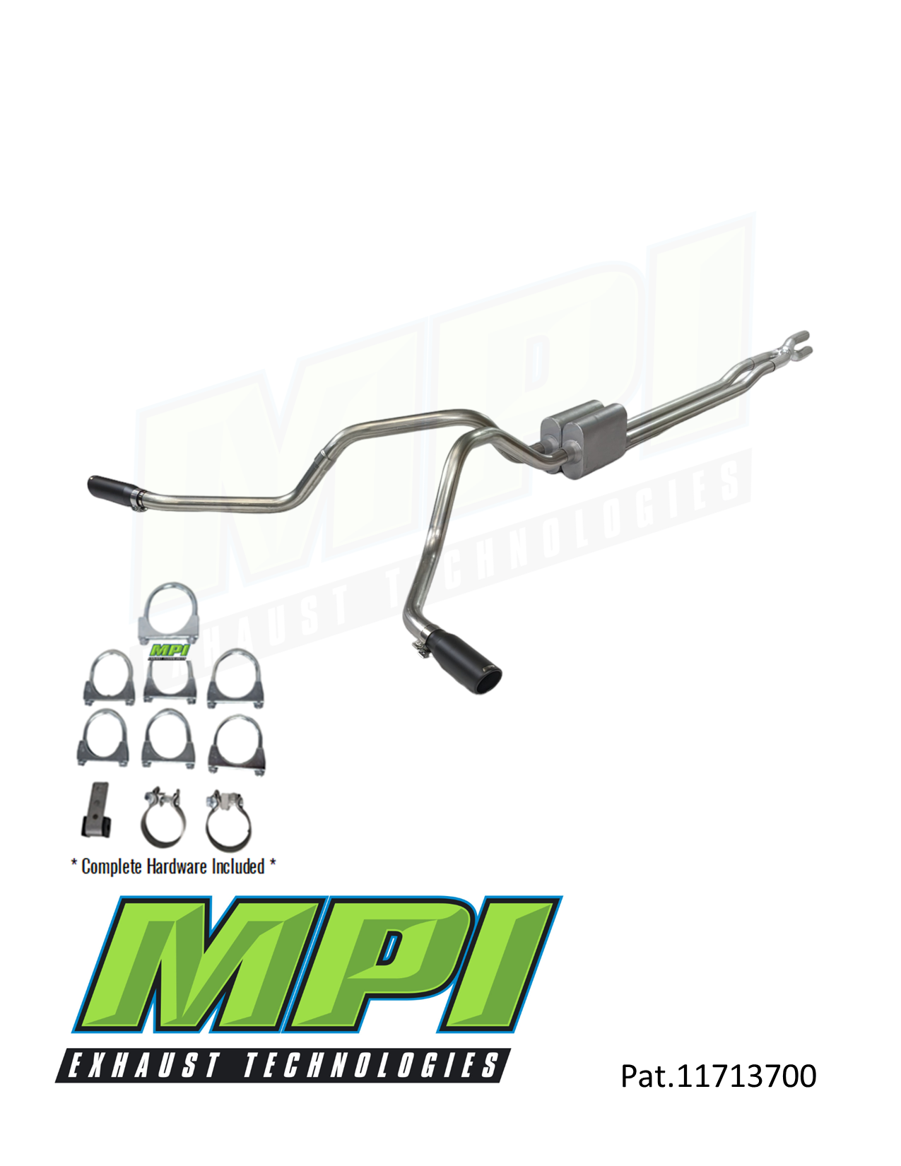 Truck dual exhaust clearance systems